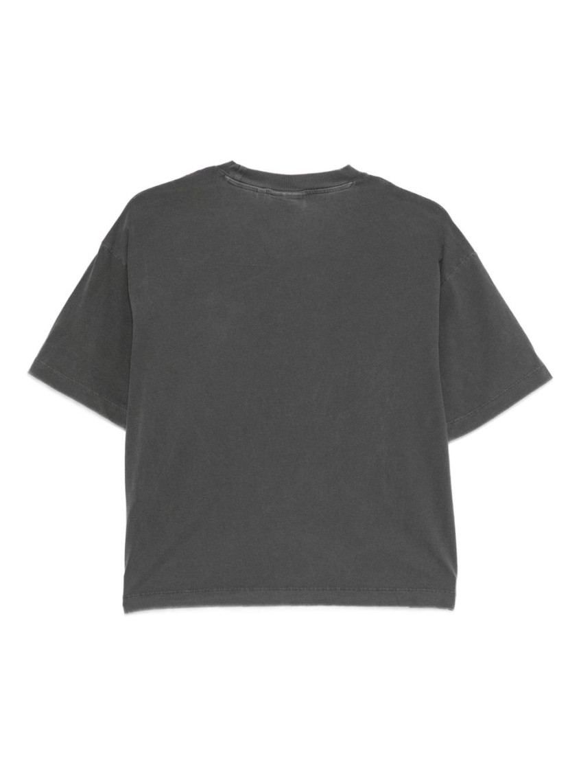 Grey Crewneck Logo Patch T-Shirt