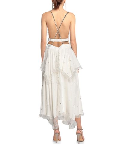 Woman Maxi dress White Size 4 Viscose, Silk