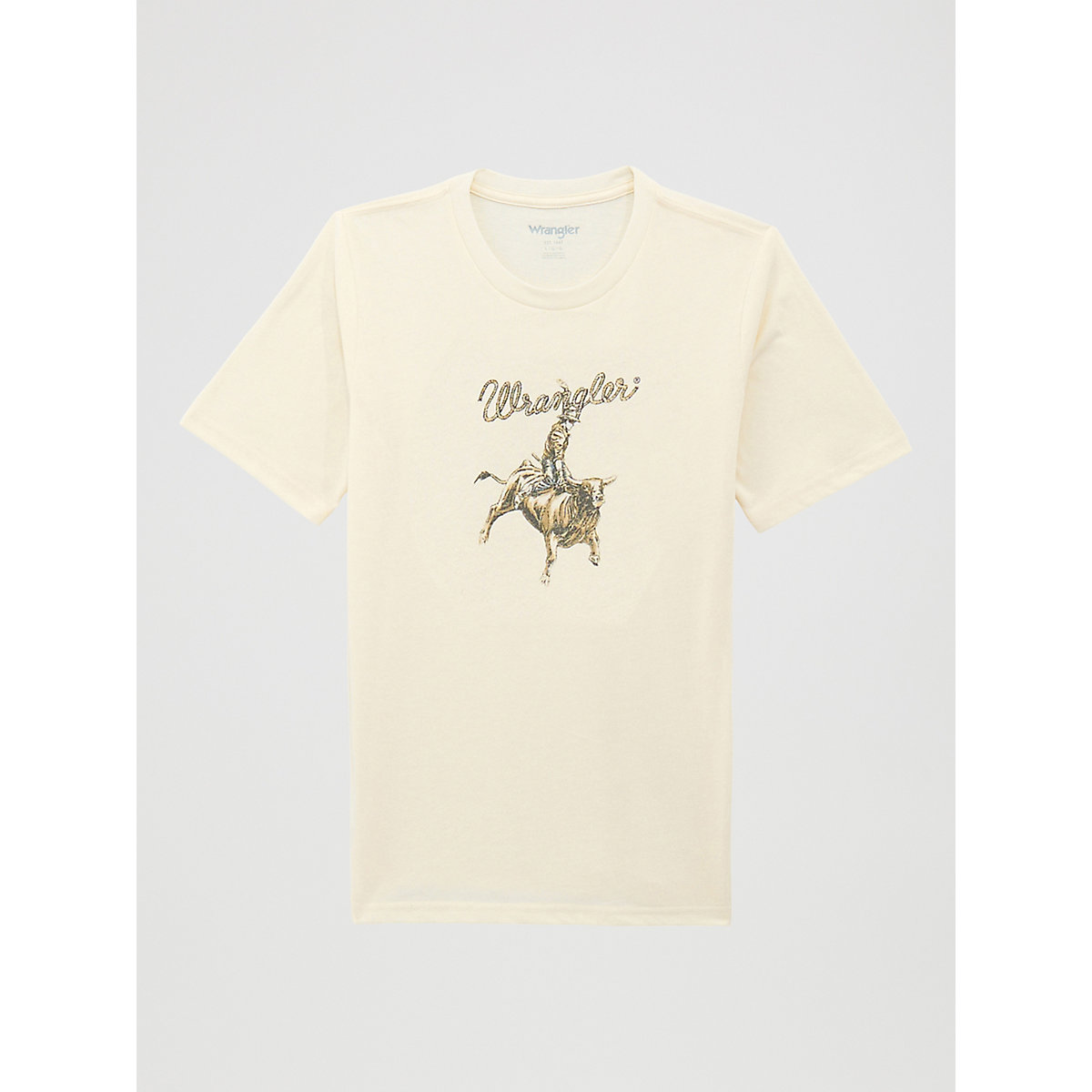 Boy's Bull Rider Graphic T-Shirt in Antique White Heather