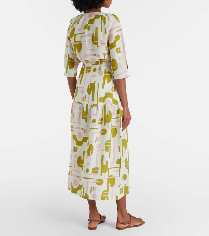 Balearic printed midi skirt