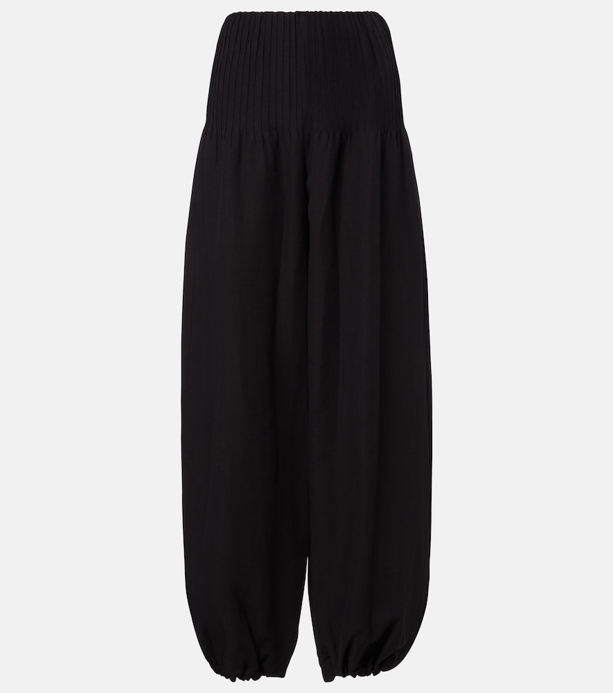 Cotton, rayon, and linen balloon pants