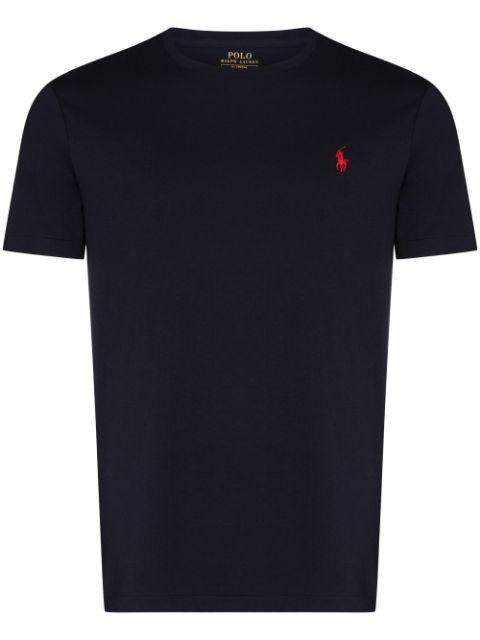 Logo-embroidered cotton T-shirt