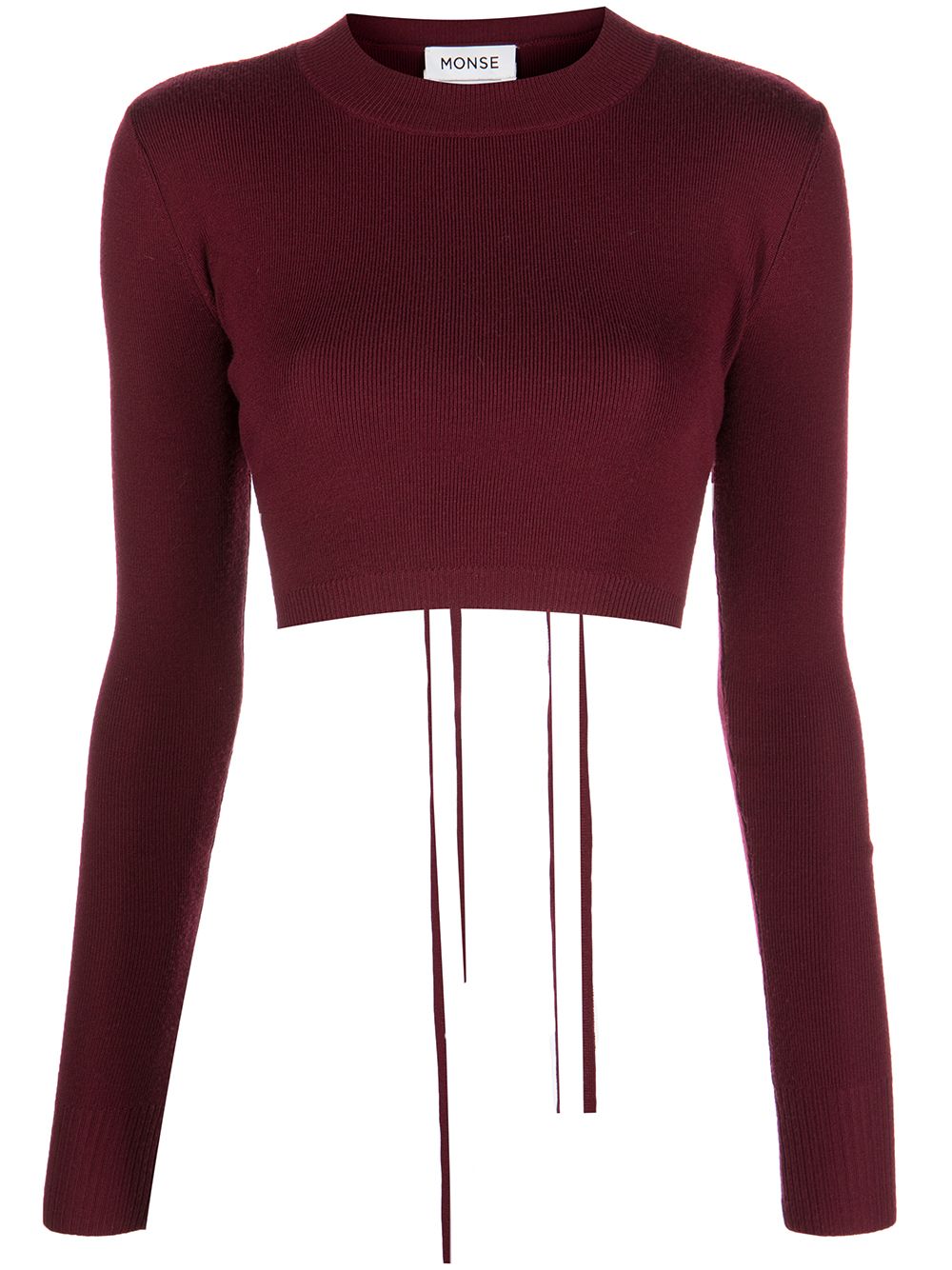 Lace-up detail sweatshirt - Red