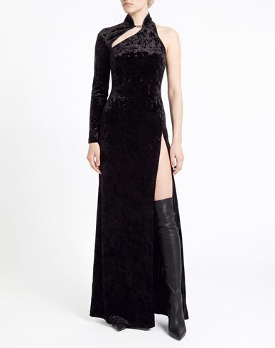 Woman Maxi dress Black Size 4 Polyester, Elastane
