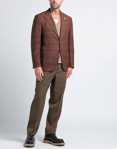 Man Blazer Rust Size 40 Wool, Silk, Cotton, Linen