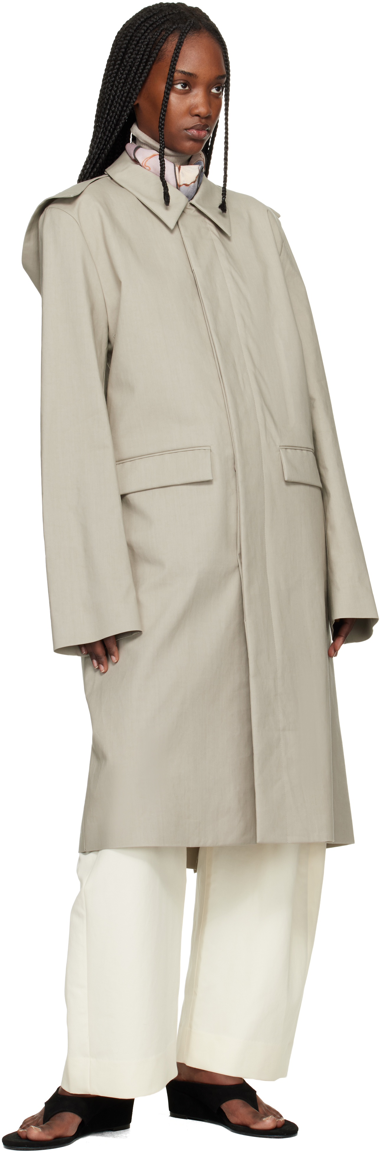 Green Cotton Bonded Coat