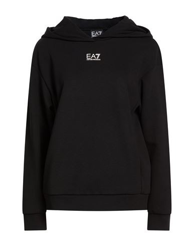 Woman Sweatshirt Black Size 3XL Polyester, Cotton