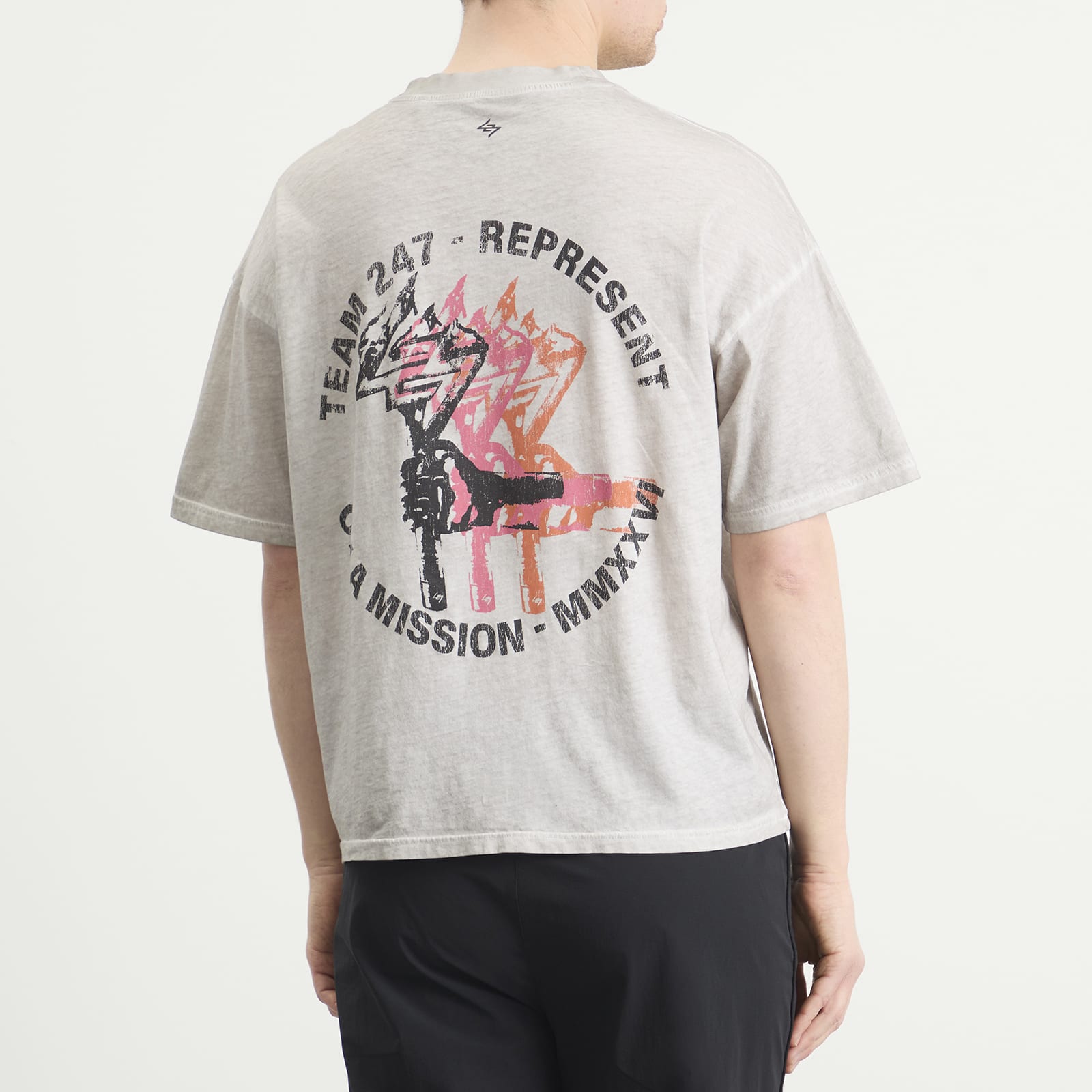 Men's Torch Crop T-Shirt Bleach Wash