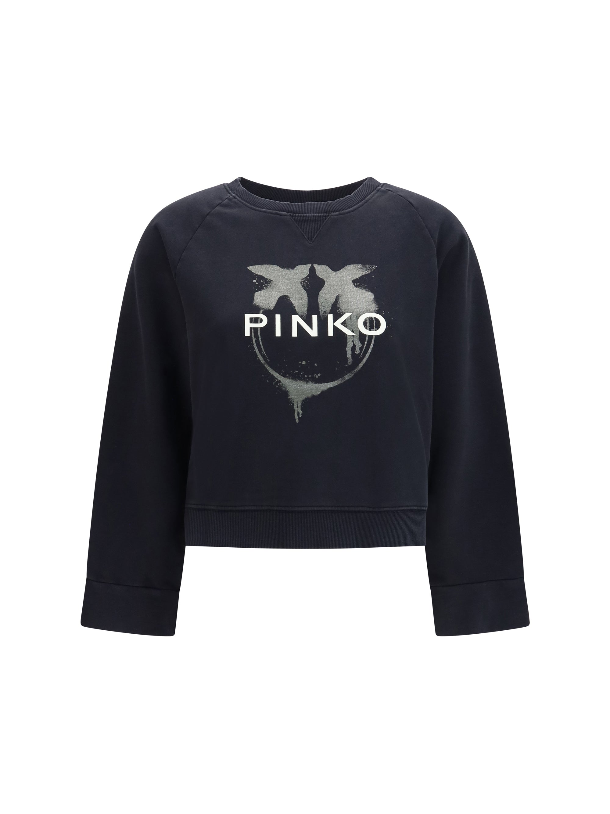 Logo-Print Cotton Sweatshirt — Black