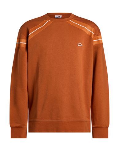 Man Sweatshirt Orange Size S Cotton, Polyester