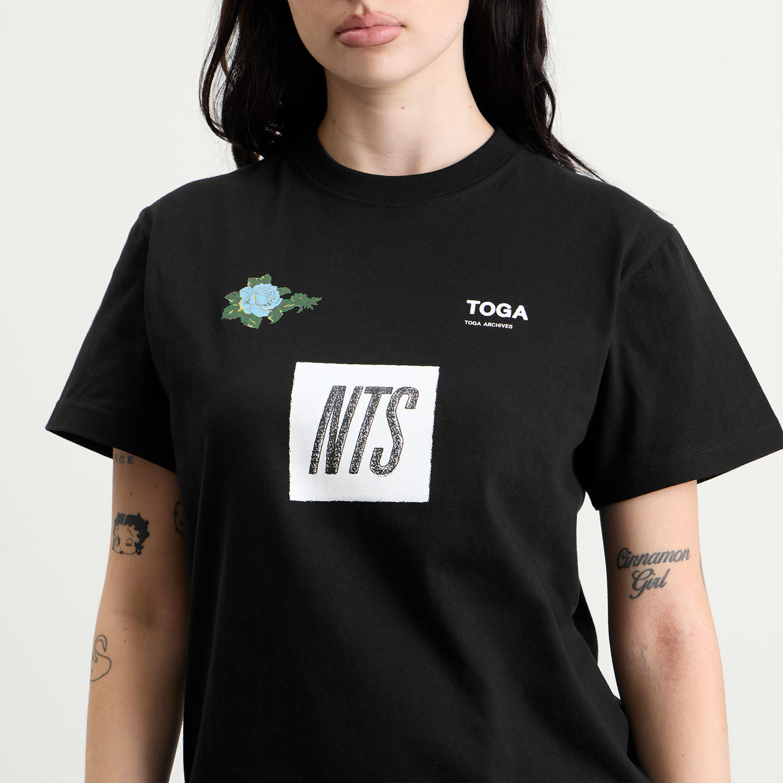TOGA x NTS Logo Print T-Shirt Black
