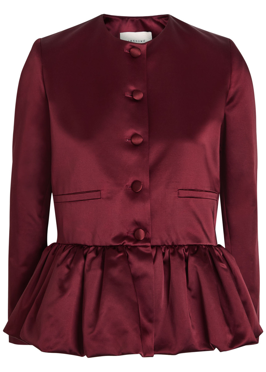 Peplum Satin Jacket