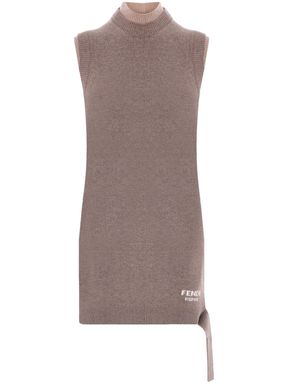 Knitted dress - Brown