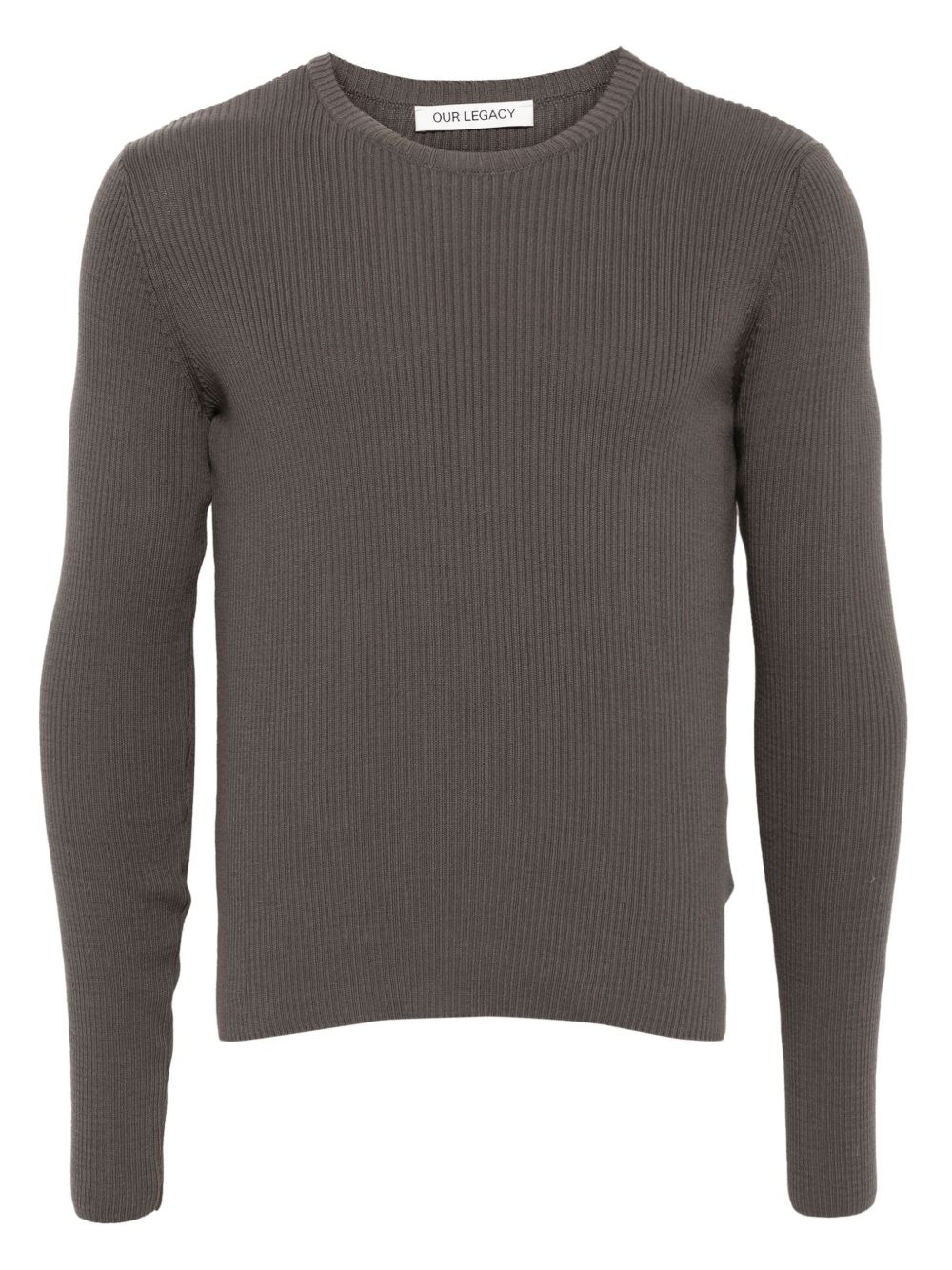 Compact round-neck T-shirt - Brown