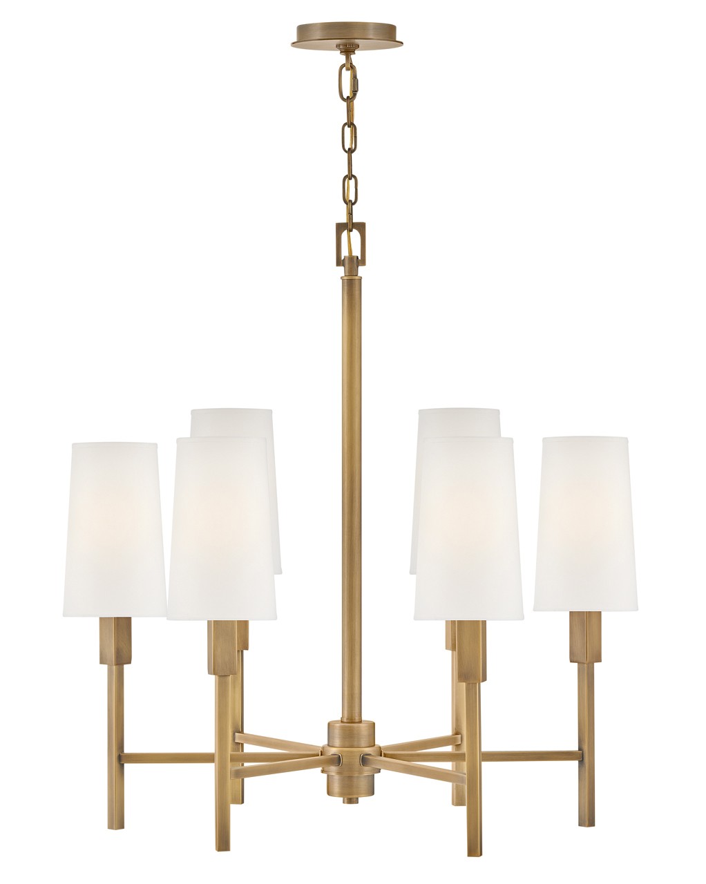 Heritage Brass LED Chandelier from the Fenwick Collection