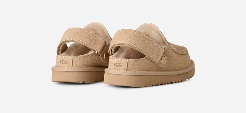 ® Kids' Goldenstar Evelina Clog Sheepskin Shoes in Sand Castle