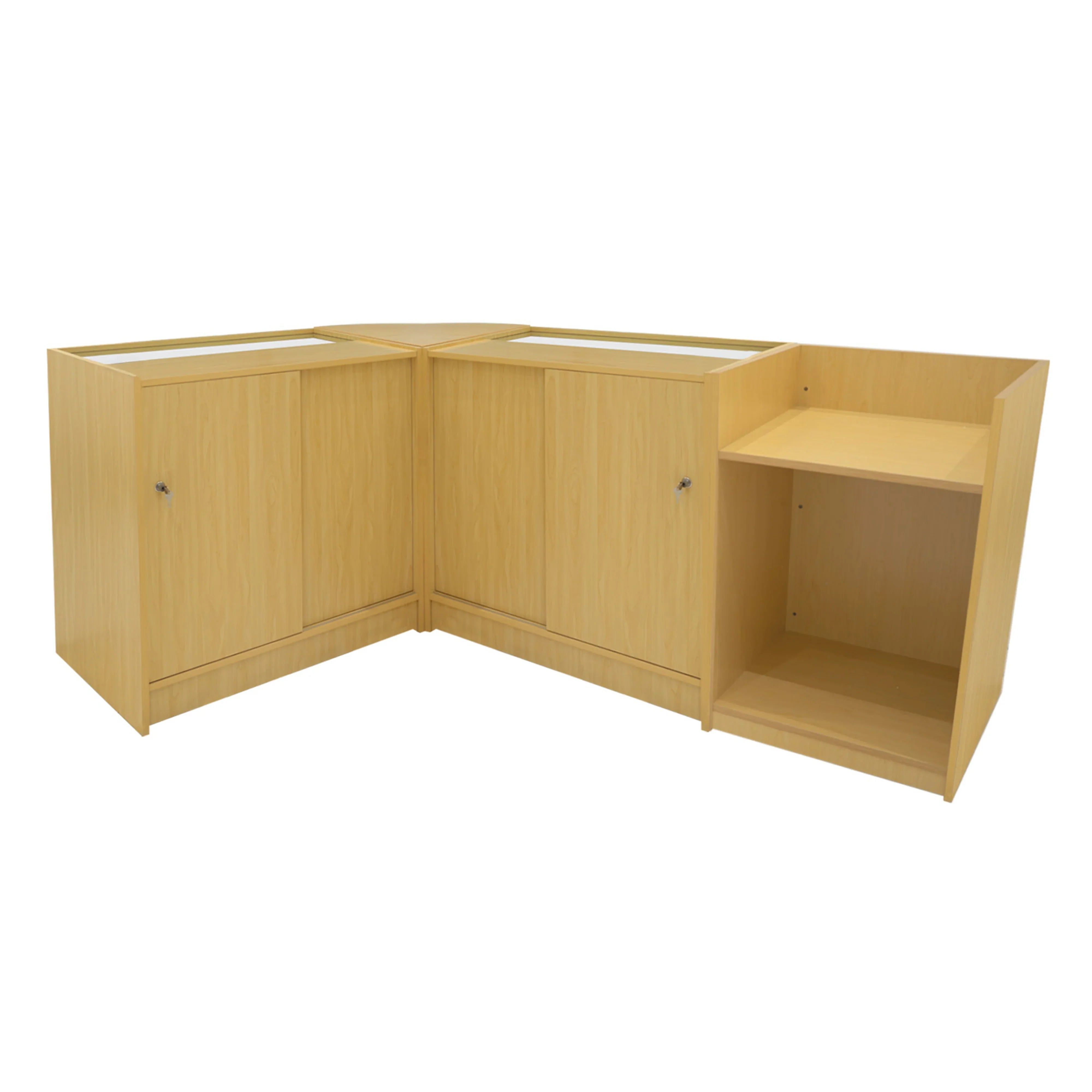 Monstershop Gravity Led Shop Counter Set B900, C900, & - Maple In Beige
