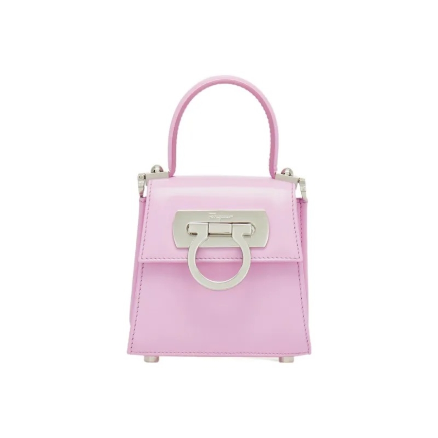 Ladies Pink Micro Iconic Top Handle Bag