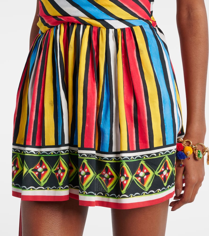 Ruched striped minidress