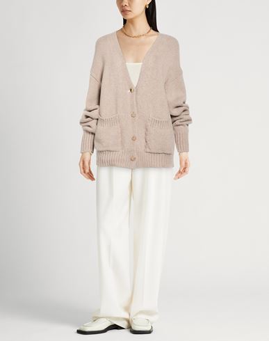 Chocolat Woman Cardigan Beige Size M Merino Wool, Cashmere