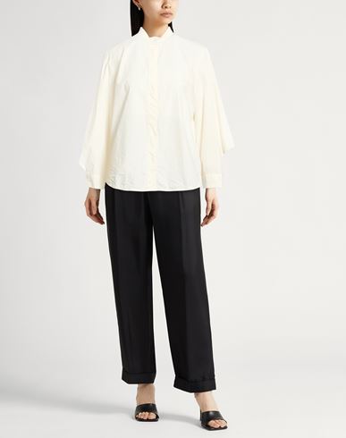 Woman Shirt Ivory Size 6 Cotton
