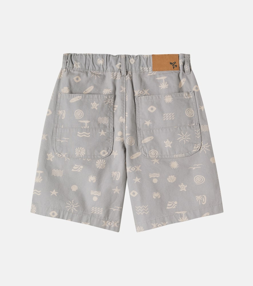 August printed cotton canvas shorts