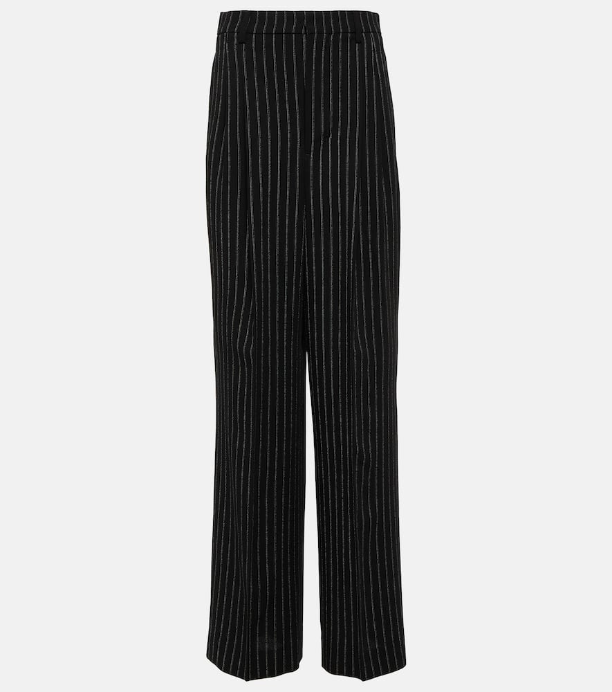 High-rise wool wide-leg pants