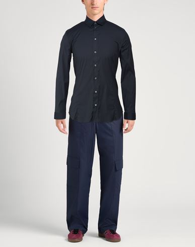 Man Shirt Charcoal Size 38 Cotton, Polyamide, Elastane
