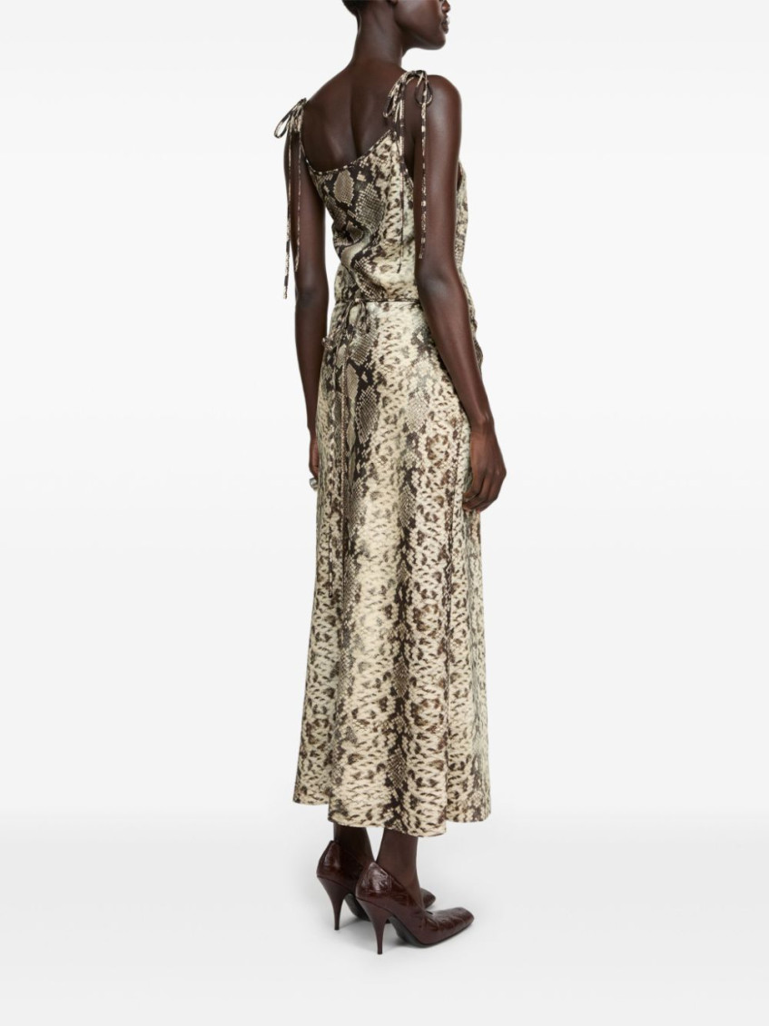 Satin Python Printed Dress