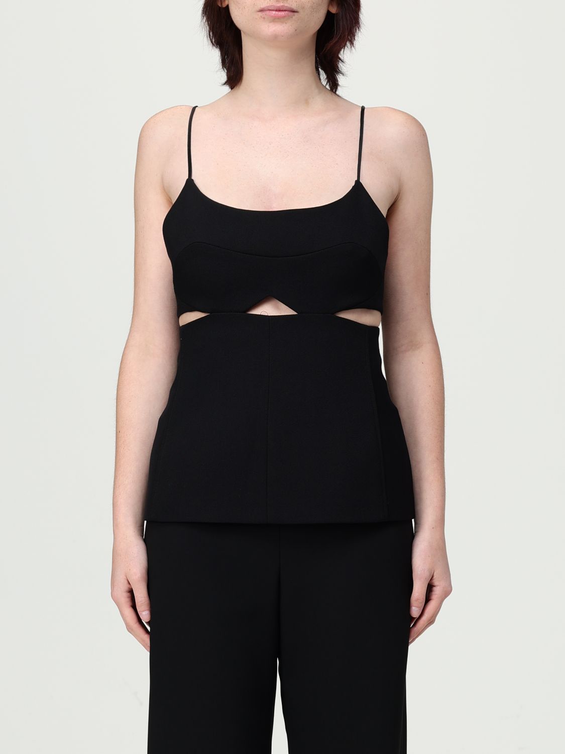 Cut-out tank top - Black