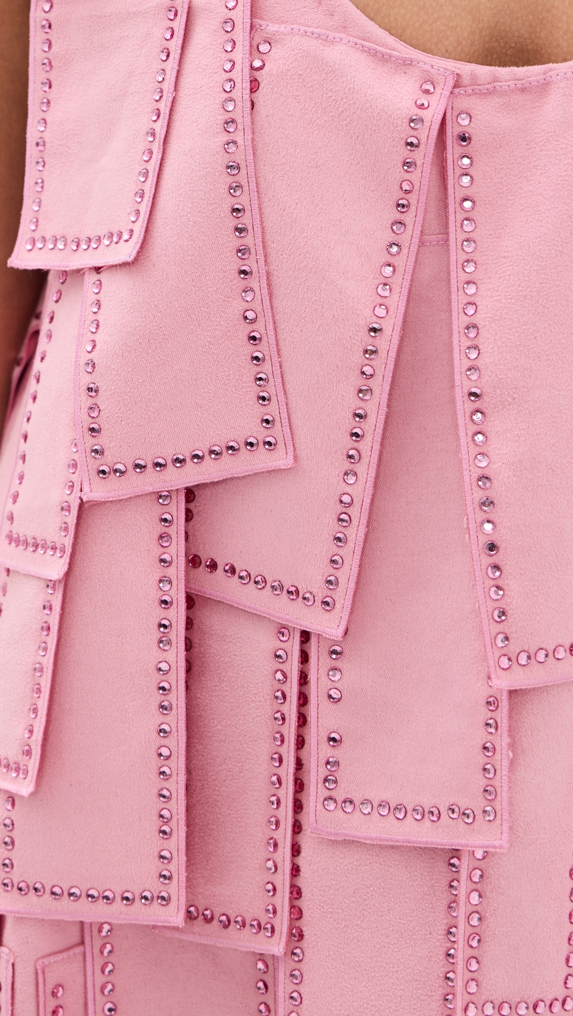 Jewel Tassel Mini Swing Dress Pink One Size