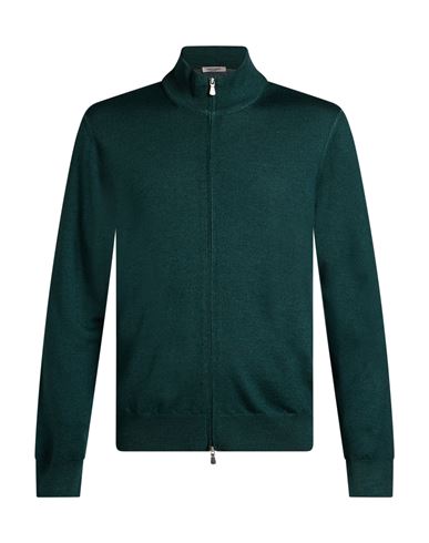 Man Cardigan Dark green Size 40 Virgin Wool