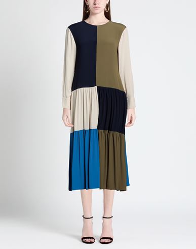 Woman Midi dress Navy Size 4 Acetate, Silk