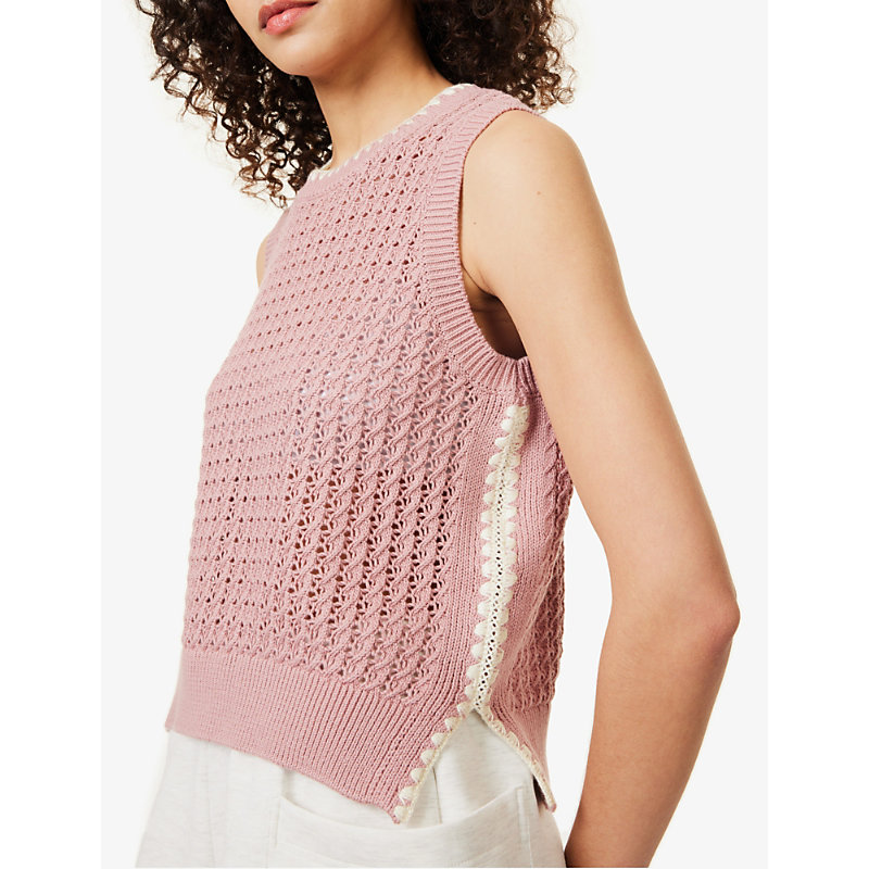 Womens Woodrose Delaney Cotton Knitted Vest M