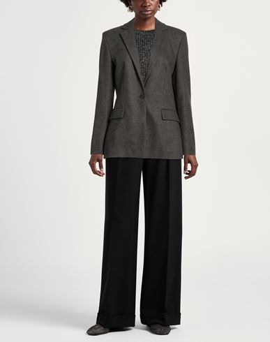 Woman Blazer Charcoal Size 8 Polyester, Viscose, Elastane