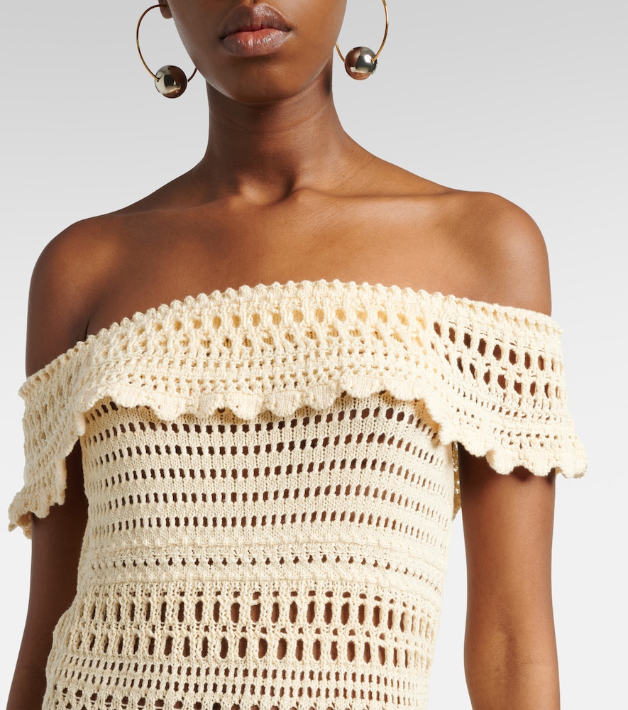 Zoa crochet cotton-blend minidress