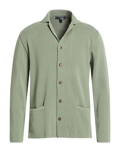 Man Cardigan Military green Size S Cotton