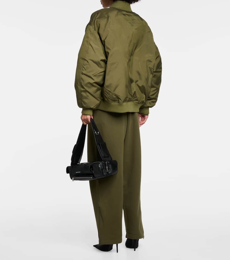 Reversible down bomber jacket