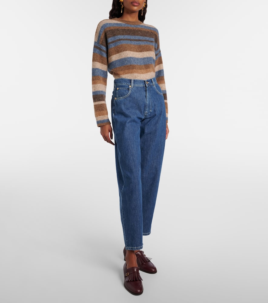 Masia high-rise barrel-leg jeans