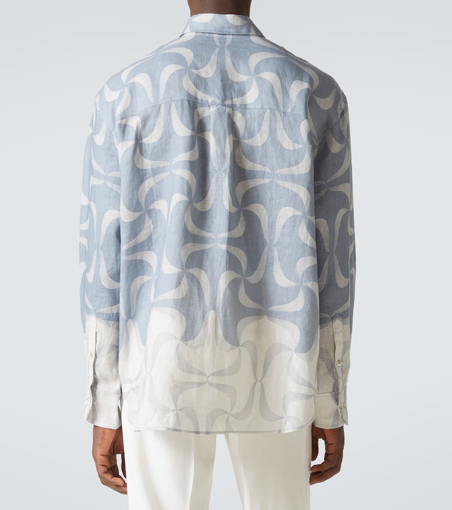 Mantra printed linen shirt