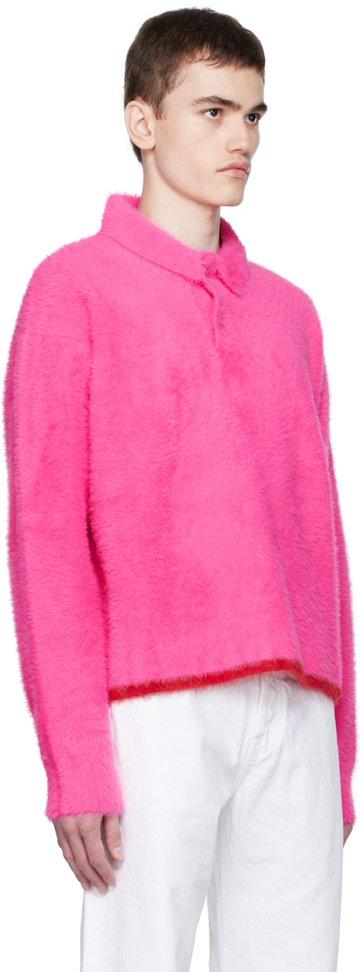 Jacquemus Pink Le Papier 'Le Polo Neve' Polo