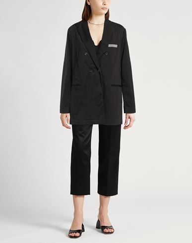 Fabiana Filippi Woman Blazer Black Size 2 Cotton, Ecobrass