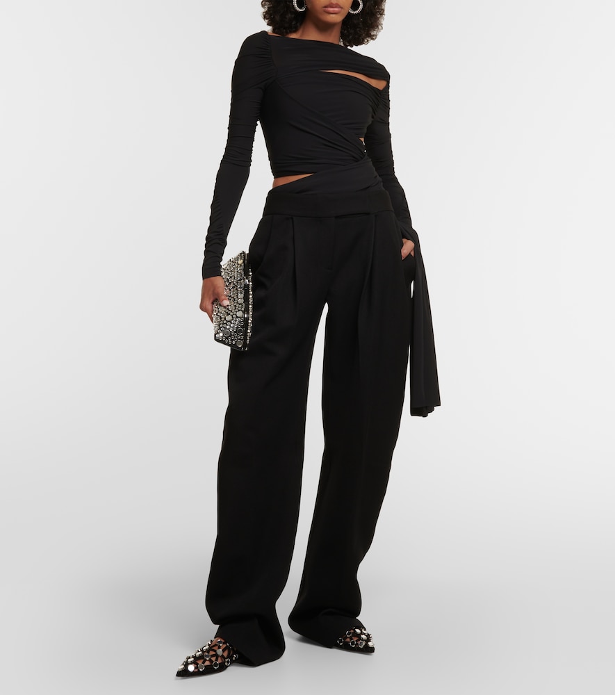 Asymmetrical draped top