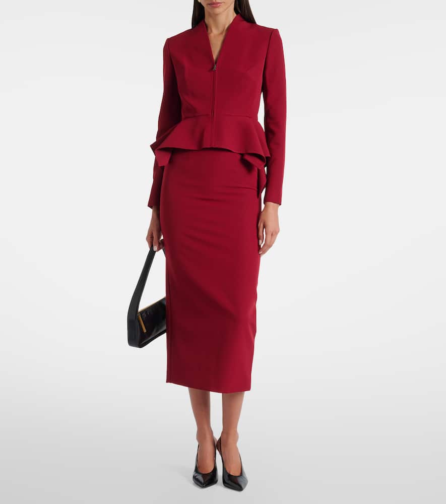 Crêpe pencil skirt