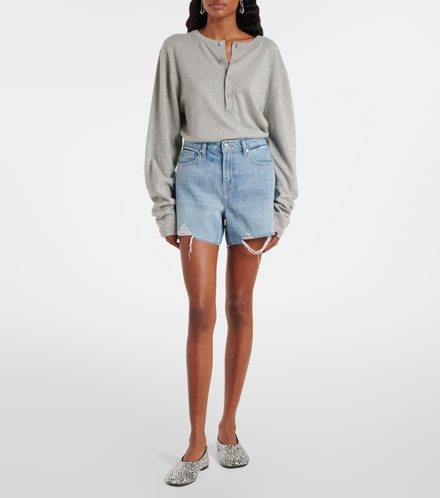 Monroe distressed denim shorts