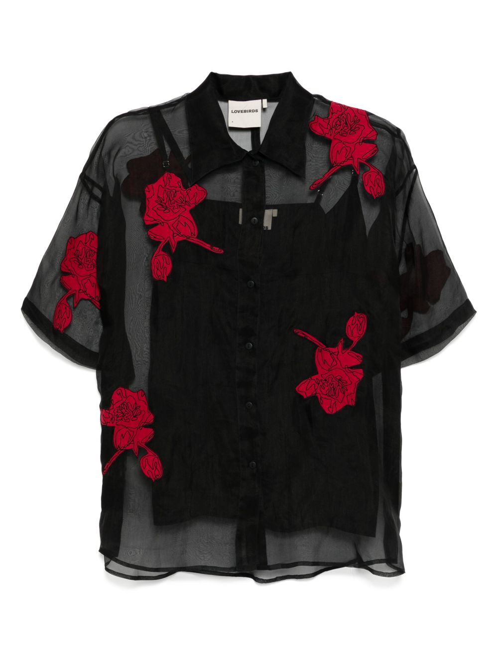 Flora patchwork shirt - Black