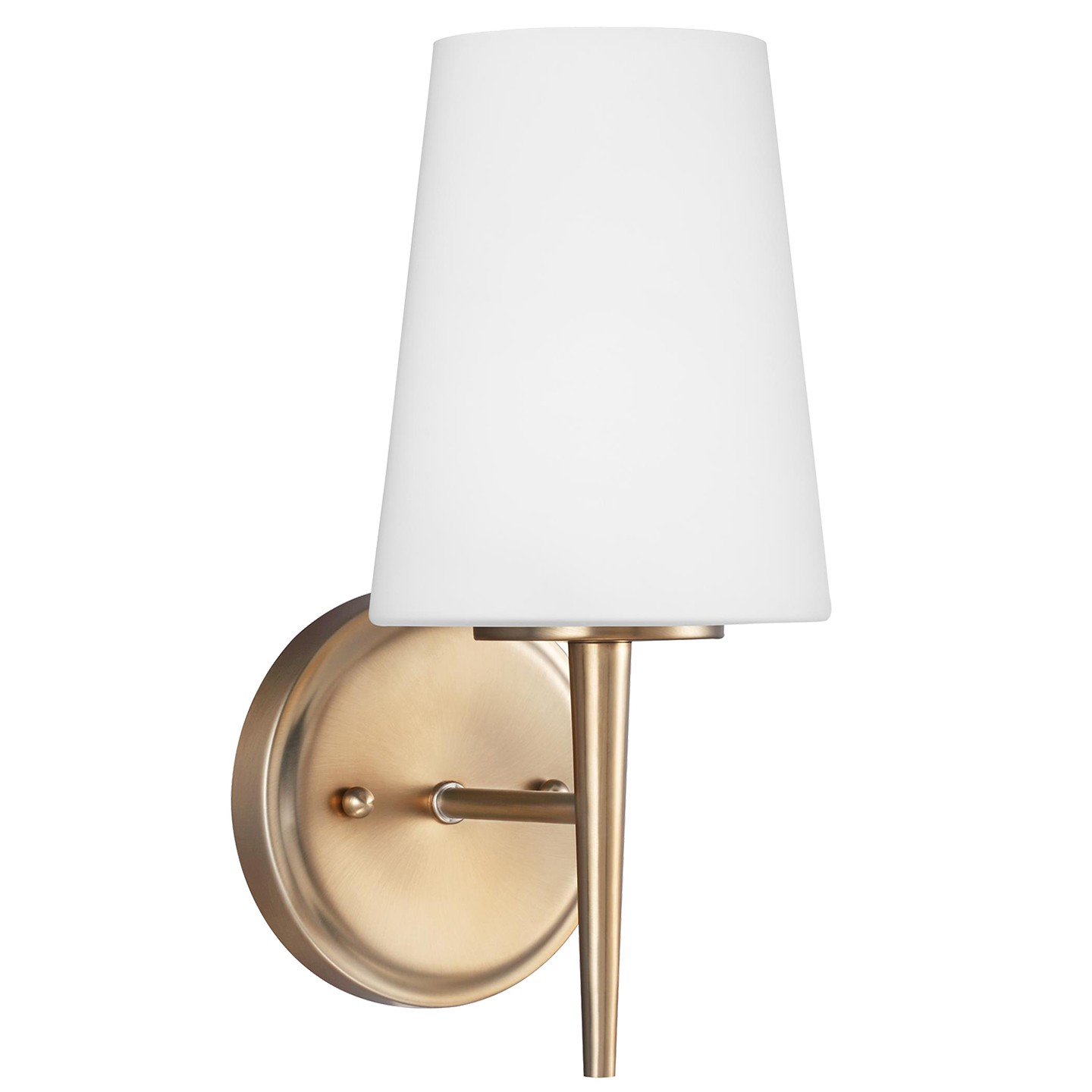 Driscoll 1-Light Bathroom Vanity Light Sconce in Satin Bra