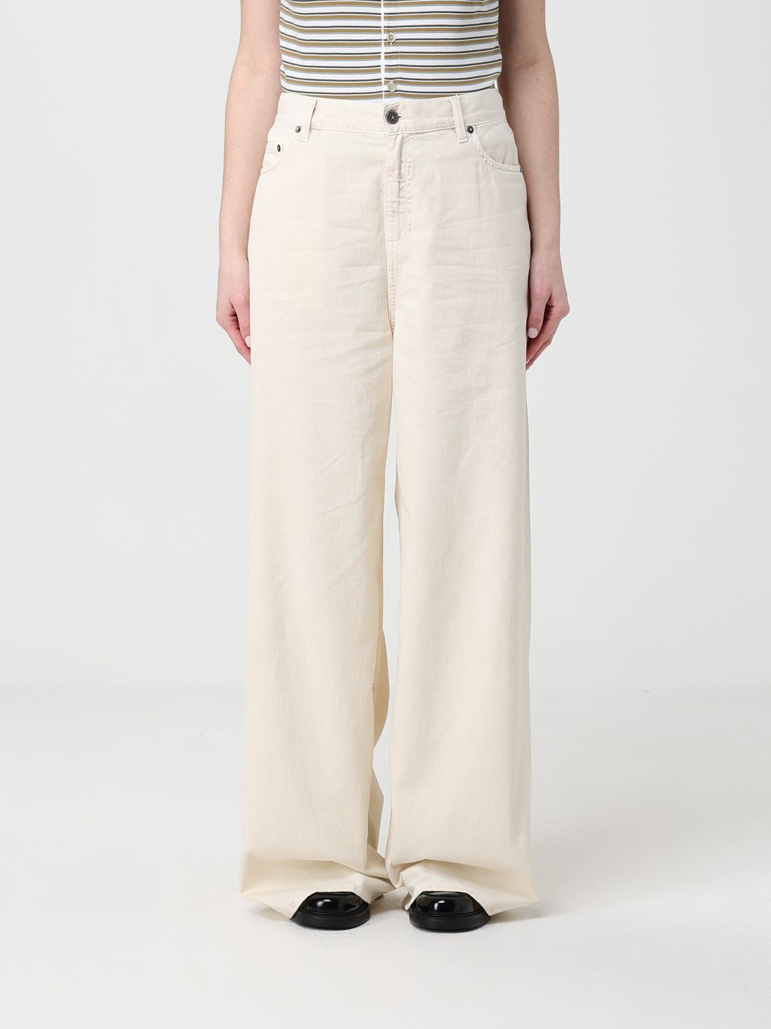 Pants Woman color Yellow