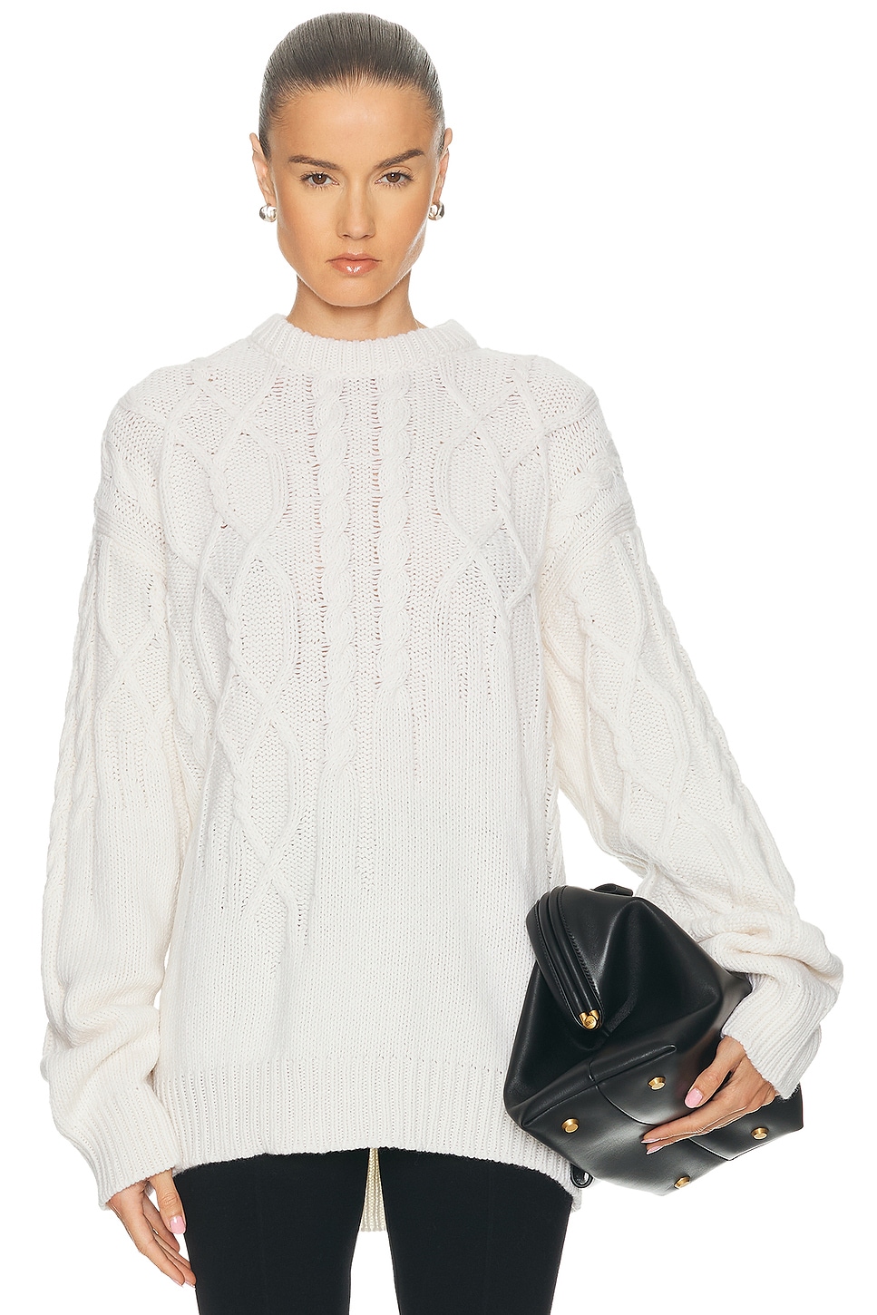 Amiya Signature Sweater in Off White - Ivory. S also in