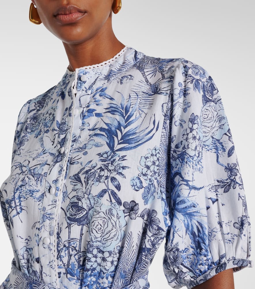 Kitty cotton and linen shirt dress